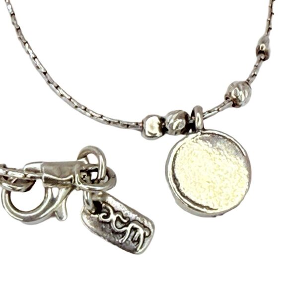 925 Sterling Silver Blue Fire Opal Pendant Necklace 19" Dainty Artisan Israeli - Picture 12 of 13